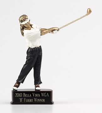 PAINTED FEMALE GOLFER